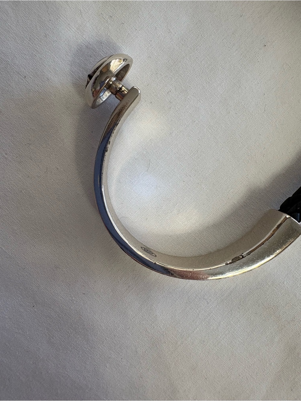 Brighton Black Braided Leather Bracelet with Button Clasp - Picture 6 of 8